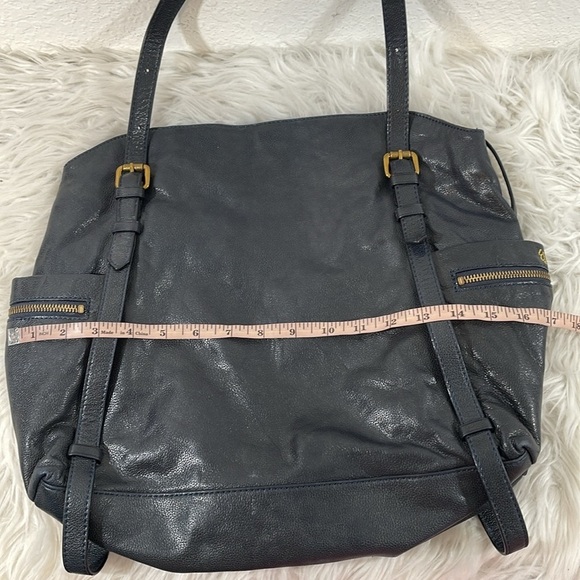 ELLIOTT LUCCA Leather Shoulder Handbag Tote Bag Purse With Gold Tone Hardware - Picture 15 of 16